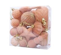 24 Boules de Vacances floquées veloutées, décorations Douces de qualité supérieure pour Arbres de Noël, Maisons, vitrines de fête, Boules de décorations de Vacances de qualité supérieure