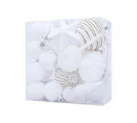 24 Boules de Vacances floquées veloutées, décorations Douces de qualité supérieure pour Arbres de Noël, Maisons, vitrines de fête, Boules de décorations de Vacances de qualité supérieure