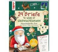 24 Briefe vom Weihnachtsmann. Adventskalender-Post zum Basteln, Malen und Staunen: Namen des Kindes eintragen - Brief verschließen - Kind überraschen