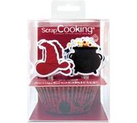 24 Caissettes + 24 cake toppers - Sorcier Multicolore