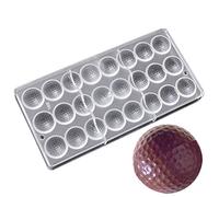 24 cavités en forme de balle de golf PC Moule à chocolat en polycarbonate Chocolat Fondant biscuit Maker pour DIY outils de boulangerie