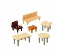 Faller Ensemble mobilier 272440 – 7 tables, 24 chaises, 12 bancs – Échelle N – Neuf OVP