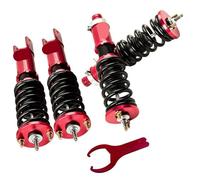 24 colovers réglables d'amortisseur compatibles avec Civic CRX 1988 1991 EE EF EC Integra 1990 1993 Da DB Type de fourche arrière ajustement universel(Red)