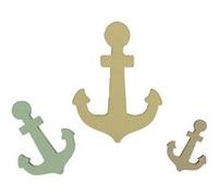 24 confettis bois ancre maritime - générique 377884 Jaune G