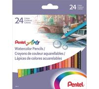 24 Crayons De Couleur - Aquarellable - Pentel Arts