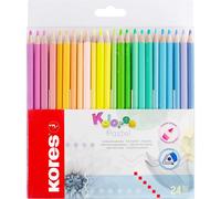 24 crayons de couleur - Pastel - Enfant - Dessin - Loisirs créatifs