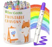 24 Crayons Twistables - Non Toxiques pour les Tout-Petits 1-3 Ans - Crayons Lavables pour Enfants de 4 à 8 Ans - Faciles à Tenir - Cadeau de Coloriage Parfait pour Garçons et Filles