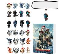 24 Day Christmas Countdown Calendar 2D Acrylic Cute Dragon Ornament 24