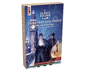 24 DAYS ESCAPE 3D-Adventskalender - Sherlock Holmes im Schatten des Big Ben: 24 Rätsel rund um das XXL-Turmmodell. Für die ganze Familie