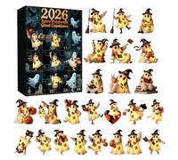 24 Days Halloween Calendar Countdown - 2026 2D Acrylic Funny Ghost Advent