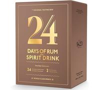 24 DAYS OF RUM Cadeau Fête Box Mocha Edition 41% Vol. 24x0,02l Coffret 2 verres
