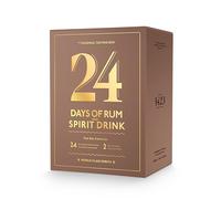 24 DAYS OF RUM Cadeau Fête Box Mocha Edition 41% Vol. 24x0,02l Coffret 2 verres