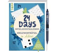 24 Days RÄTSELADVENTSKALENDER - Kreuzworträtsel im Advent: Über 150 Kreuzworträtsel: Rätseln bis es Weihnachten wird. Direkt loslegen mit FriXion Clicker von PILOT - dem radierbaren Tintenroller!