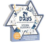 24 DAYS RÄTSELADVENTSKALENDER - Sternsudoku: Über 70 Rätsel: Kniffliger Denksport in Sternform. Jeden Tag bis Weihnachten je ein Sudoku in leicht, mittel und schwer.