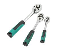 24 dents clés à cliquet 3PCS 3/8 pouces clés à cale de lecteur Premium Metal Traité Traité de la voiture Tourne de voitures Ensemble d'outils de voiture anti-poussière