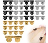 24 Ensembles Boutons Magnétiques, Fermoirs Boutons-Pression Magnétiques Sans Couture Fermeture Magnétique pour Sacs à Main Sacs Vêtements Cuir Couture Artisanat (Gris Foncé, Or, Argent)