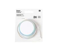 24 étiquettes à suspendre papier ronds - Rico Design Argenté G