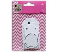 24 étiquettes blanches de décoration Blanc G