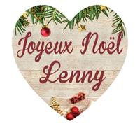 24 étiquettes cadeaux JOYEUX NOËL - Avec 4 prénoms personnalisés - Stickers autocollants en forme de Cœur