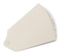 24 étiquettes carton perforées 5x2cm ivoire - artifetes 74505 Gris G