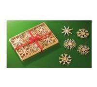 24 Étoiles en paille pour sapin de noël Incolore G