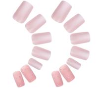 24 Faux Ongles à Coller en Abs, Manucure Artistique Mate | Pose Rapide, Rendu Salon à Maison, pour Ongles Naturels, Fêtes et Demoiselles D'honneur