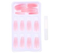 24 Faux Ongles à Pression Forme Ballet Rose en Abs pour Femmes | Pose Facile, Lot de 24 Pièces, Usage à Domicile pour Manucure DIY et Rendez
