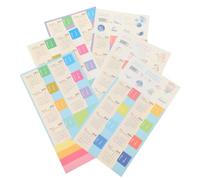 24 Feuilles Autocollants de Plan Mensuel, Index Colorés, Papier | Carnet et Planners, Écriture Fluide au Stylo, Usage Maison et Journal, Couleurs Vives