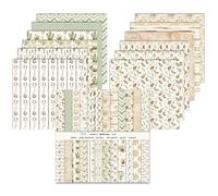 24 Feuilles Bloc de Papier Scrapbooking, 30,5 x 30,5 cm, 24 Designs Papiers Décoratifs, Double Face Scrapbooking de Papier pour Journal, Album ou Cadeau Décoration (Jaune, 12 Inch)