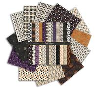 24 Feuilles Bloc Papier Scrap, 30,5 x 30,5 cm, 24 Designs Double Face Papier pour Scrapbooking, Papiers décoratifs de Cartonné pour Halloween, Journal Album de Bricolage (Violet, 12 Inch)