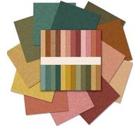 24 Feuilles Blocs de Papier pour Scrapbooking, 30,5 x 30,5 cm, Double face 24 Couleur Papiers Décoratif, à Motif Papier de Cartonné pour Journal Album de Bricolage (Vert, Medium)