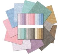 24 Feuilles Blocs de Papier pour Scrapbooking, 30,5 x 30,5 cm, Double face 24 Couleur Papiers Décoratif, à Motif Papier de Cartonné pour Journal Album de Bricolage (Rose, Medium)