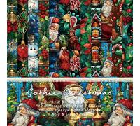 24 Feuilles de Papier de Scrapbooking de Noël, 6 x 6 Pouces Scrapbooking Papier avec 12 Modèles, Papiers à Motifs, Bloc de Papiers Scrapbookings, pour Decoupage DIY Bricolage