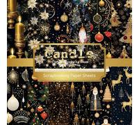 24 Feuilles de Papier de Scrapbooking de Noël, 6 x 6 Pouces Scrapbooking Papier avec 12 Modèles, Papiers à Motifs, Bloc de Papiers Scrapbookings, pour Decoupage DIY Bricolage