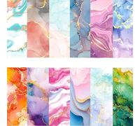 24 Feuilles Motif Coloré Matériel Scrapbooking en Papier Accessoires Décoratifs Bricolage Papeterie Papier à Motifs de Aquarelle Cartonné pour Décor Carte de Vœux Journal Plan (Couleurs-3, 6*6)