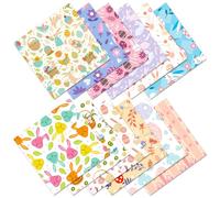 24 Feuilles Papier De Scrapbooking Pâques, 12 Designs Papier Décoratif Pâques, 15x15CM Scrapbooking, Avec Différents Designs Pour Les Fêtes De Printemps, Adaptés Pour L'Origami Et Les Albums