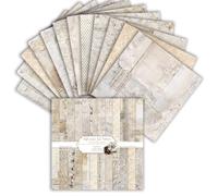 24 Feuilles Papier Scrap Double face, 15,2 x 15,2cm, 24 Designs Papier pour Scrapbooking, à Motif Papiers, Papiers décoratifs pour Fournitures de journal intime (Beige, 6 Inch)