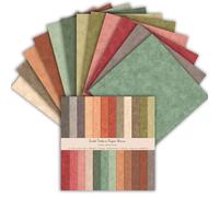 24 Feuilles Papier Scrap Double face, 15,2 x 15,2cm, 24 Designs Papier pour Scrapbooking, à Motif Papiers, Papiers décoratifs pour Fournitures de journal intime (Rouge et Vert, 6 Inch)