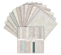 24 Feuilles Papier Scrap Double face, 15,2 x 15,2cm, 24 Designs Papier pour Scrapbooking, à Motif Papiers, Papiers décoratifs pour Fournitures de journal intime (Beige et Bleu, 6 Inch)