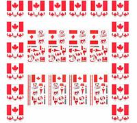 24 Feuilles Tatouage Drapeau Canada, Drapeau Canadien Tatouages Temporaire Imperméable Pour Décoration Coupe Du Monde, Fans De Euro Football Coupe, Wm Party Fête Nationale[Z406]