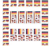 24 Feuilles Tatouage Drapeau France, Drapeau Français Tatouages Temporaire Imperméable Pour Coupe Du Monde, Le Fnas De Euro Football Coupe, Wm Party Décorations