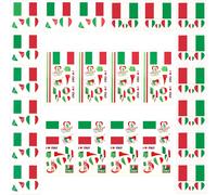 24 Feuilles Tatouage Drapeau Italie, Drapeau Italien Tatouages Temporaire Imperméable Pour Décoration Coupe Du Monde Jardin Bar Le Fnas De Euro Football Match, Wm Party[Z404]