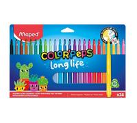 24 Feutres de coloriage Color'Peps Long Life - Maped - Feutres résistants. pointe bloquée. encre lavable