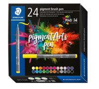 24 Feutres - Pointe Pinceau - Staedtler - Pigment Arts Pen - Couleurs Basiques