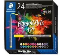 24 feutres - Pointe pinceau - Staedtler - Pigment Arts Pen - Couleurs basiques