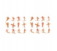 24 Figurines De Ski Avec Table De Bac À Sable À Monter Soi-Même