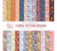 24 Floral Pattern Designs for Scrapbooking: Scrapbook for Origami, Decoupage to Card-making, Journaling, and Jewelry