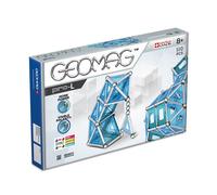 Geomag - Pro-L 110 Pièces - Jeu de Construction Magnétique pour Enfants dès 8 Ans - Fabrication Suisse - Blocs Construction avec 36 Tiges Argentées,30 Billes,44 Panneaux Bleu - Aimants Puissants-STEM