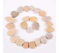 24 Grandes Pierres de Peinture RockImpact - Beige - Pierres de rivière ovales Naturelles - Surface Lisse pour la Peinture Artistique - Arts et Artisanat Pierres à Peindre (24 Pierres, 5-7.6cm)