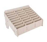 24 Grilles Boîte De Rangement En Bois Gestion Du Téléphone Portable Racks Bureau Rangé pour Montres, Portefeuilles, Pièces De Monnaie, Clés Accessoires Organizer Storage Container